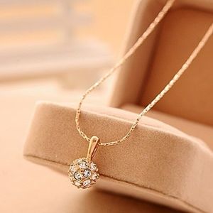 Gold Tone Ball Chain with Diamante